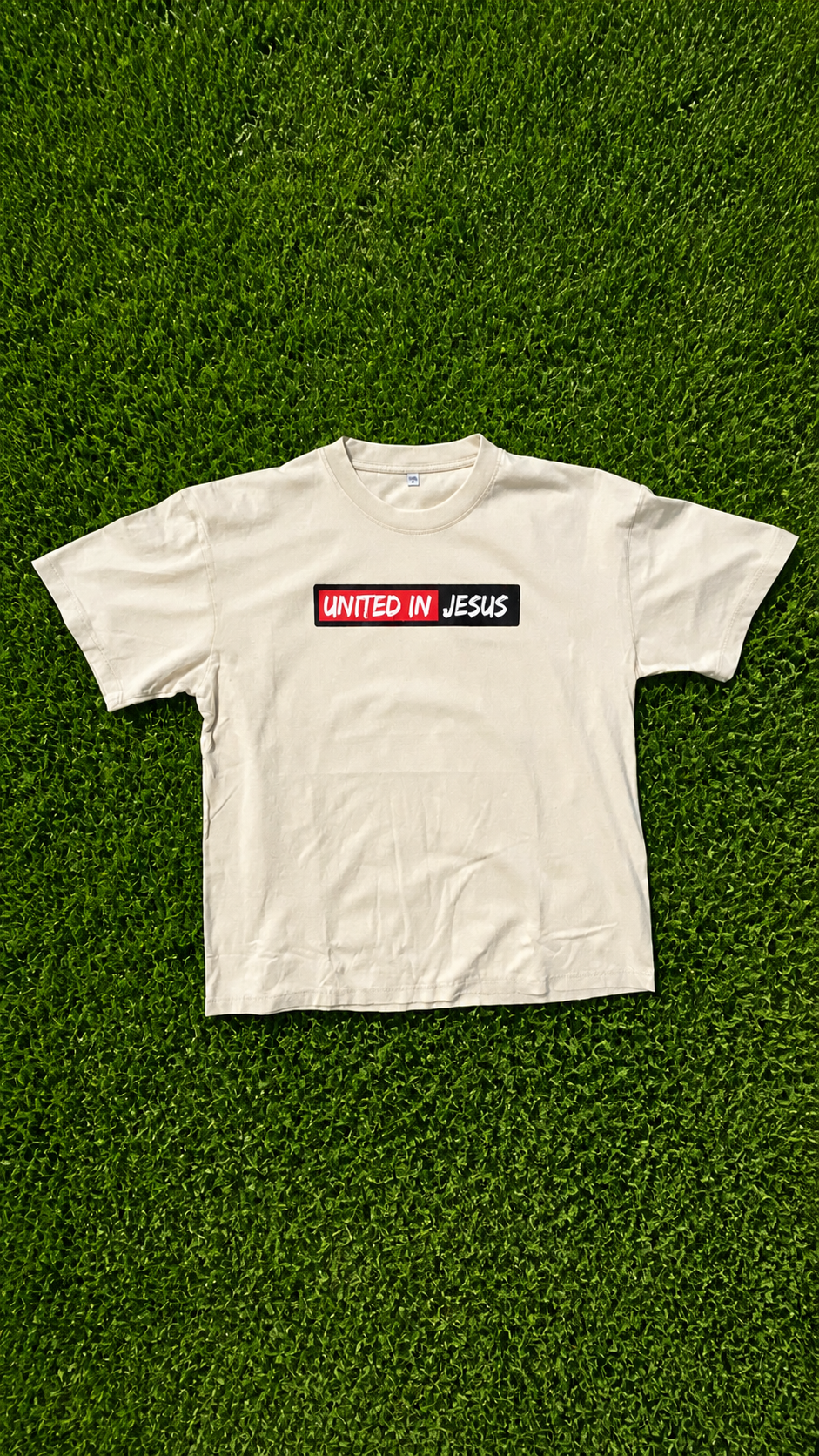 "United In Jesus'  Off White Colorway Shirt